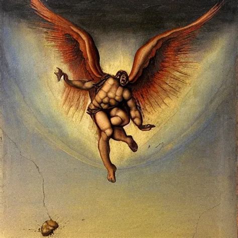 fallen angel painting|lucifer falling from heaven painting.